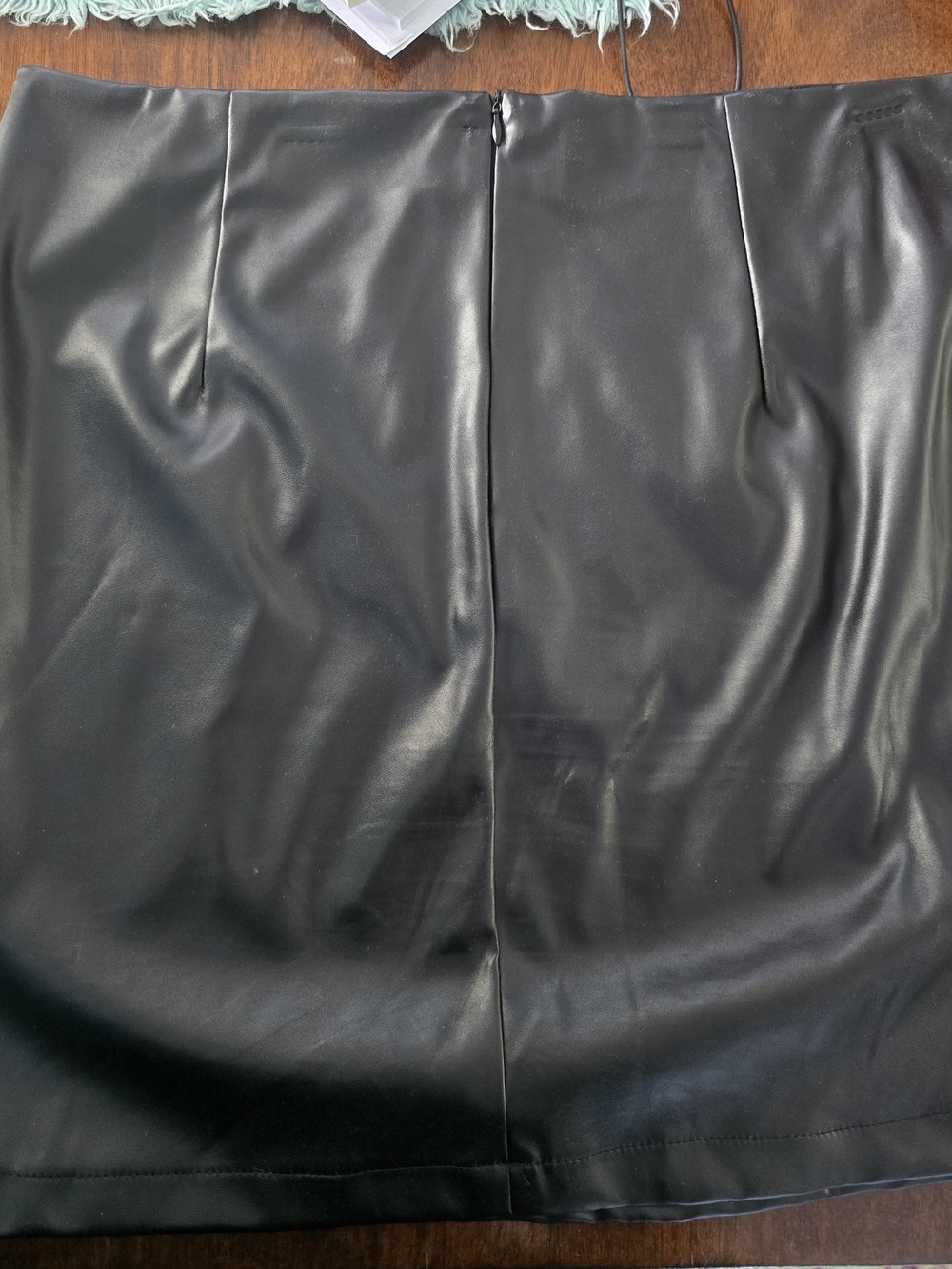 SHEIN Black Faux Leather Pencil Skirt